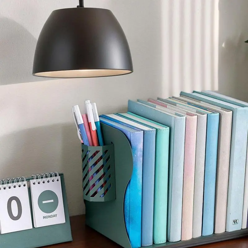 Bookshelf For Desk Small Bookcase Telescopic Desktop Bookshelf Metal Desk Organizer With Pen Holder Desktop Bookcase Desk Top