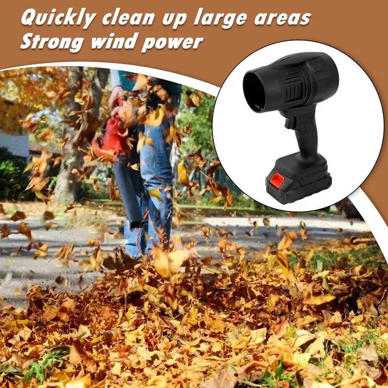 Battery Blower Handheld Leaves Blower Rechargeable Air Duster Device Blowing Cleaning Fan For Driveway Patio Yard Garden