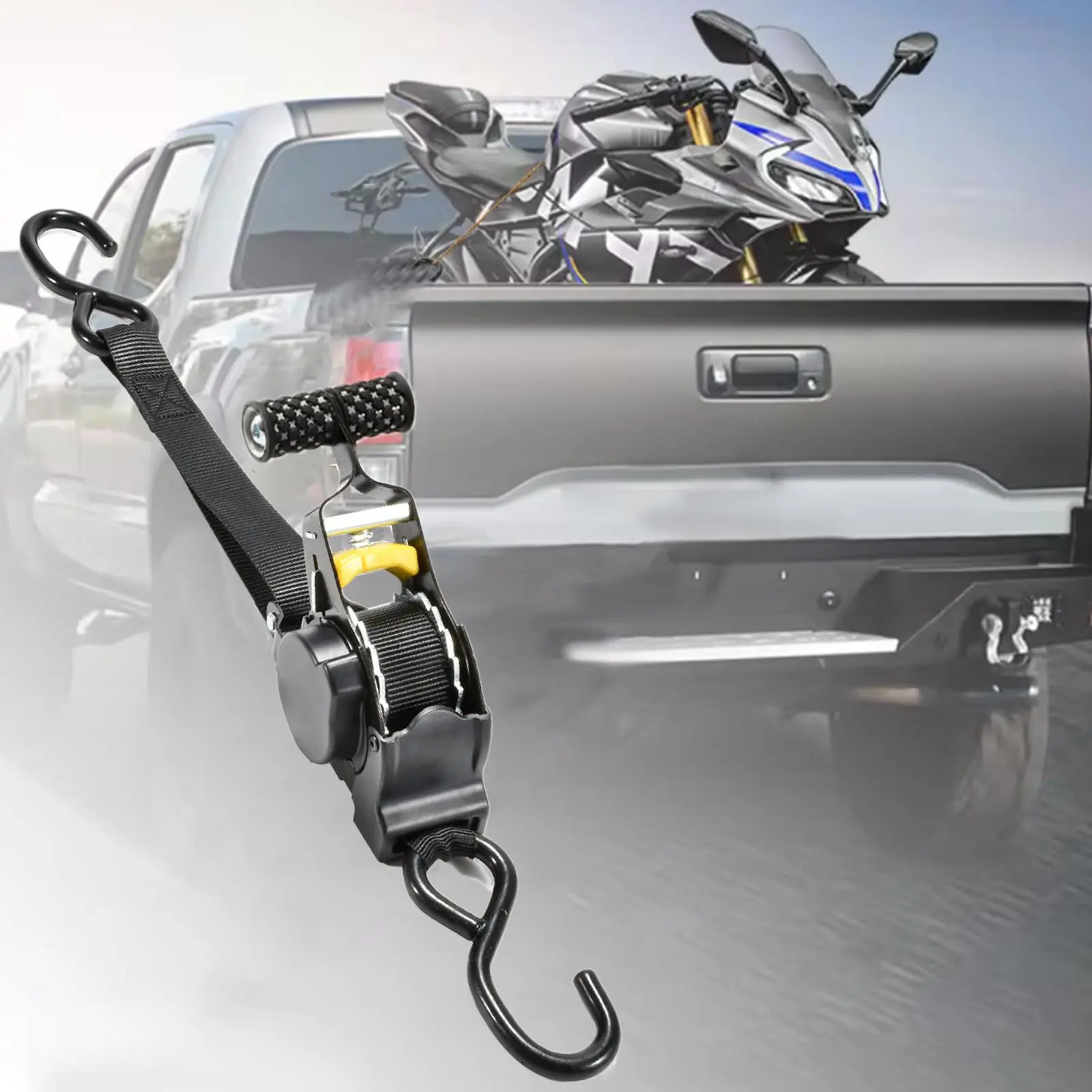 Car Tie Down Straps Ratchet Heavy Duty Ratchet Self-Retractable Tie Down Straps Heavy Duty Automotive Webbing Supplies For