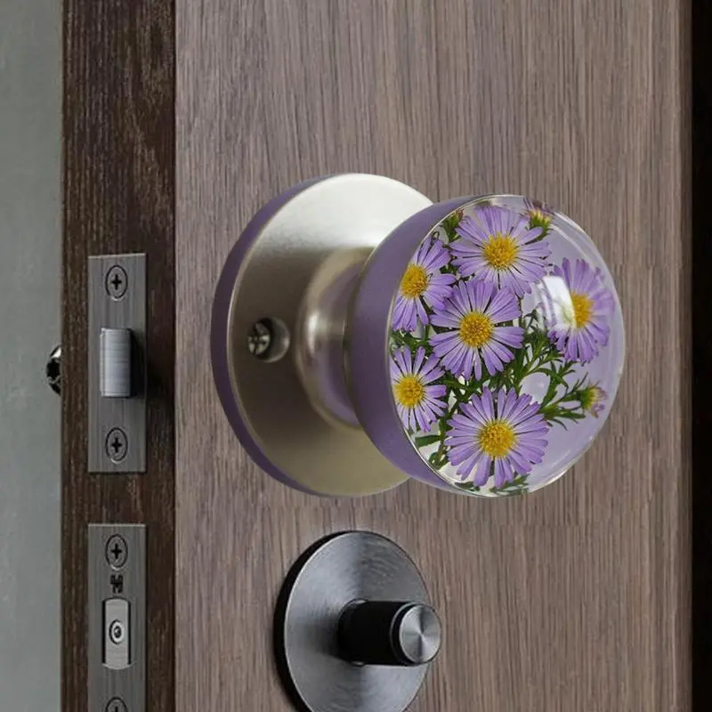 Door Handles Flower Cabinet Handle Knobs Anti-Fading Hardware Dresser Pulls Accessories For Gate Bedroom Wardrobe Cupboard