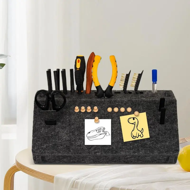 3D Printer Tools Storage Desktop Detachable Organizer Felt Holder With 24 Slots Space-Saving Case For Studio Family Home Garage