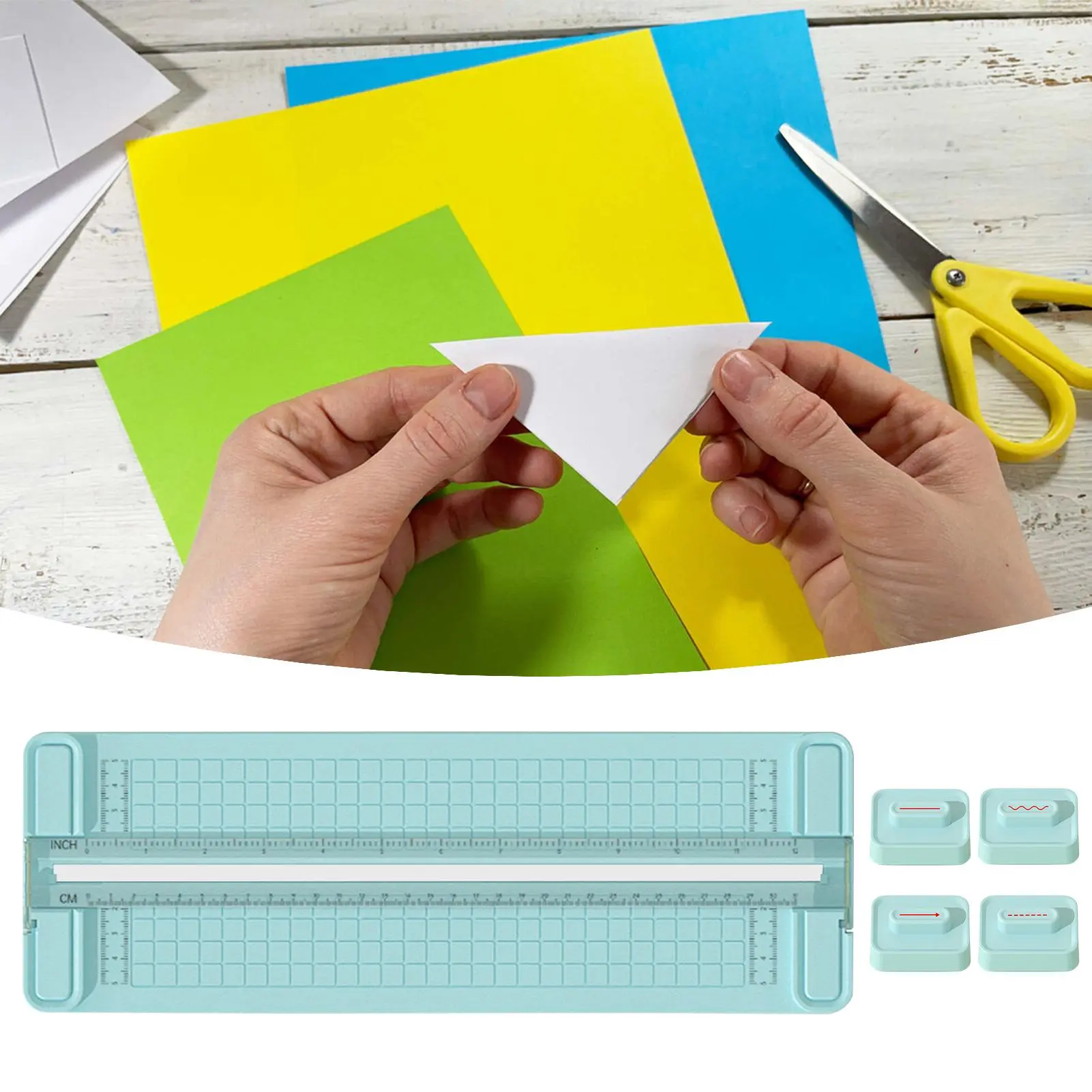 Paper Trimmer Straight Paper Cutter 4-in-1 Tools Bidirectional Cutting Precision Shredder Anti-Slip For Business Home Cardmaking