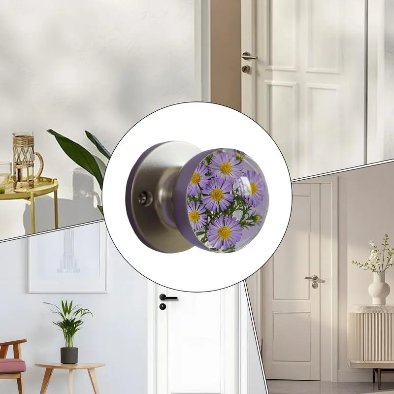 Door Handles Flower Cabinet Handle Knobs Anti-Fading Hardware Dresser Pulls Accessories For Gate Bedroom Wardrobe Cupboard