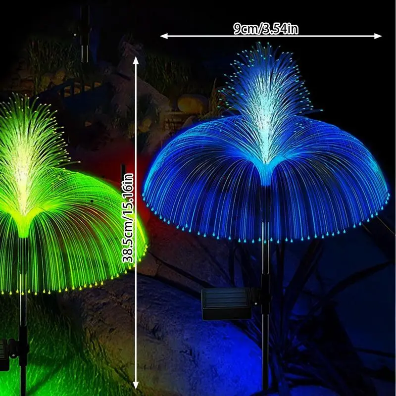 Solar Garden Lights Outdoor Decorative 2X Outdoor Jellyfish Christmas Tree Solar Yard Lights Waterproof Decorative 7 Color