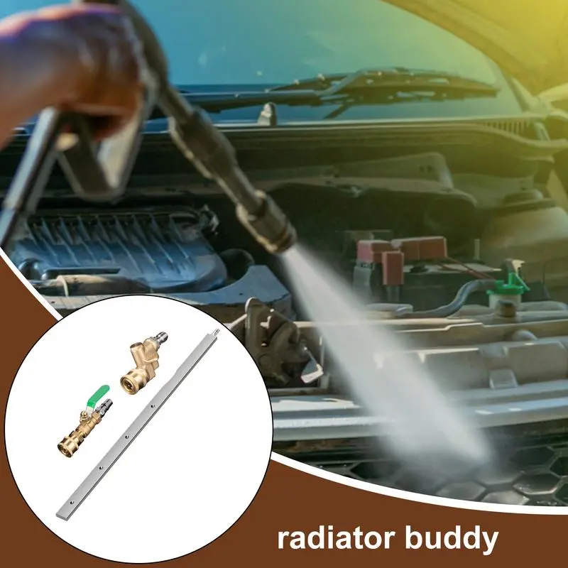Pressure Radiator Cleaning Wand Adjustable Radiator Cleaning Tool High-Pressure Portable 24Inch Stainless Steel Cleaner For