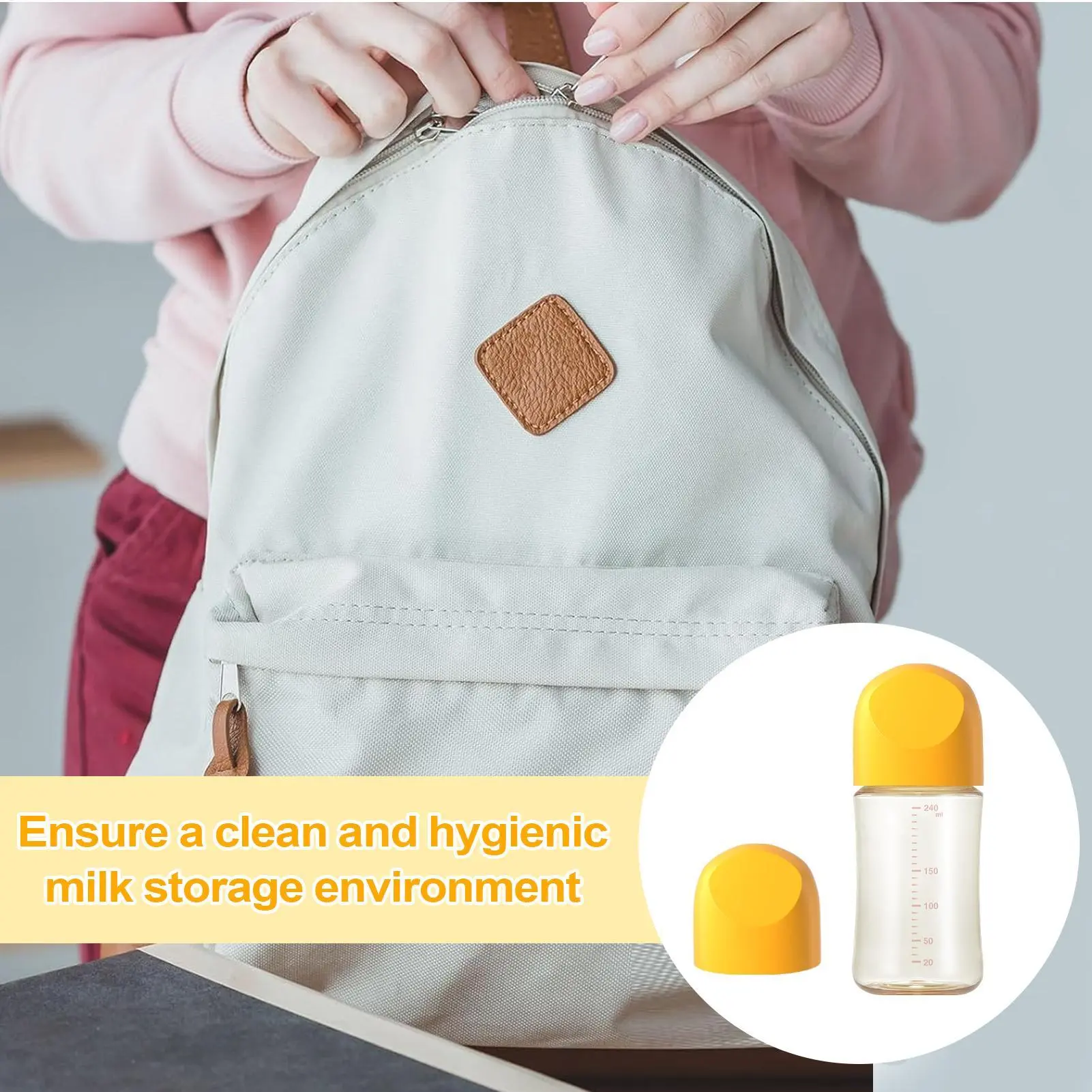 Bottle Cap Wide Neck Bottle Caps 3 Piece Replacement Parts Convenient Feeding Accessories for Kids Milk Liquid Juice Parents