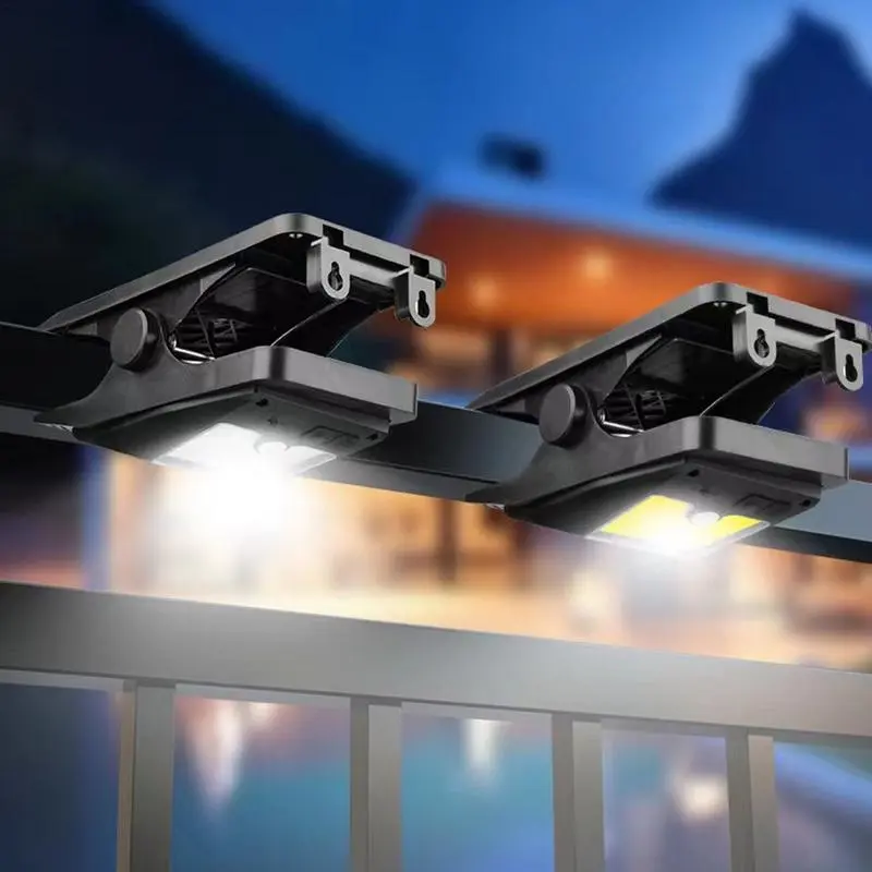 Clip On Motion Sensor Lights Solar Fence Lights Outside Waterproof Sensor LED Light For Backyard Garden For Fence Street