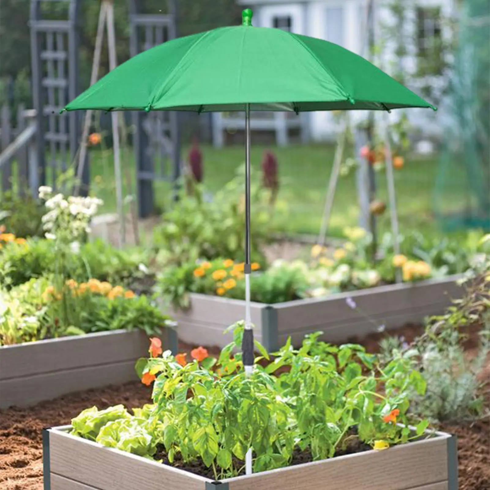 Plant Shade Umbrella Outdoor Plant Parasol Sun Protection Shade Cover Sunshade Accessories for Flower Beds Deck Poolside