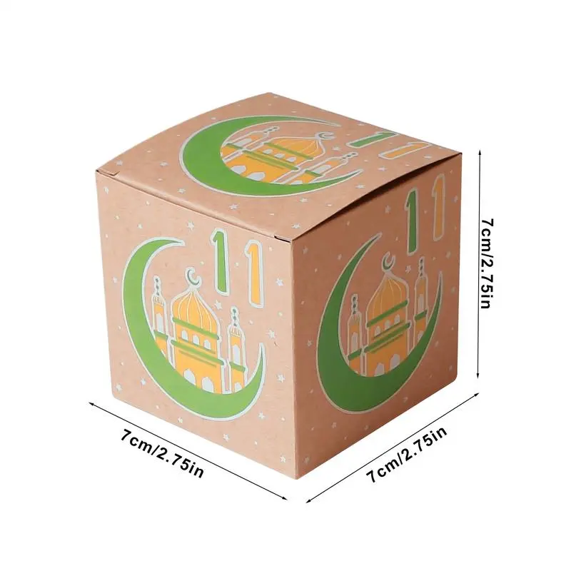 30pcs Eid Advent Calendars Boxes Mubarak Muslim New Year Party Gift Candy Packaging Box  Gift Boxes  Candy Packaging Box