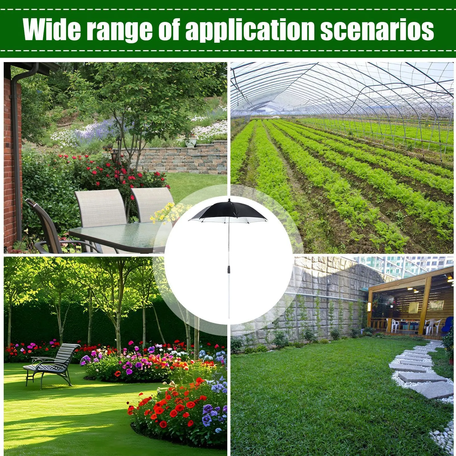 Plant Shade Umbrella Outdoor Plant Parasol Sun Protection Shade Cover Sunshade Accessories for Flower Beds Deck Poolside
