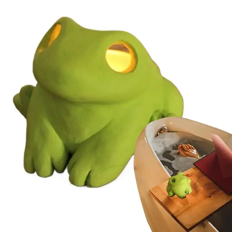 Frog candle holder Big-eyed Frog Candlestick Holder Creative Tabletop Candle Stand Vessel Scented Candle Holder Ornaments