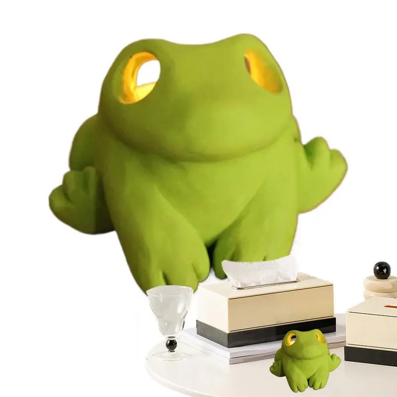 Frog candle holder Big-eyed Frog Candlestick Holder Creative Tabletop Candle Stand Vessel Scented Candle Holder Ornaments