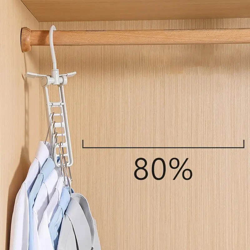 Folding Clothes Hanger Folding Travel Hanger With 6 Holes Portable Clothes Rack Travel Hanger For Bathroom Bedroom Dorm