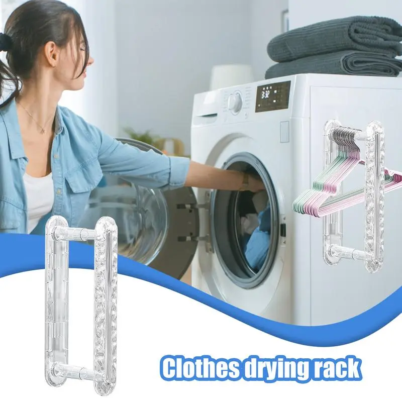 Retractable Clothes Hanger Rack Retractable Hanger Holder Laundry Room Hanger Collector Telescopic Hanger Stacker
