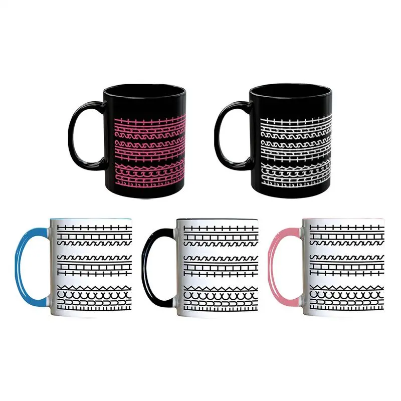 Ceramic Coffee Mug Hiddens information coffee cup Fun Gradient Color Cool Color Rainbow Cup tea cup Coffee Milk Cup Water Cup