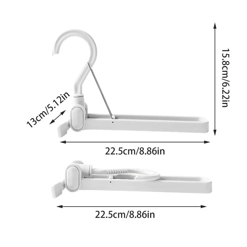 Folding Clothes Hanger Folding Travel Hanger With 6 Holes Portable Clothes Rack Travel Hanger For Bathroom Bedroom Dorm