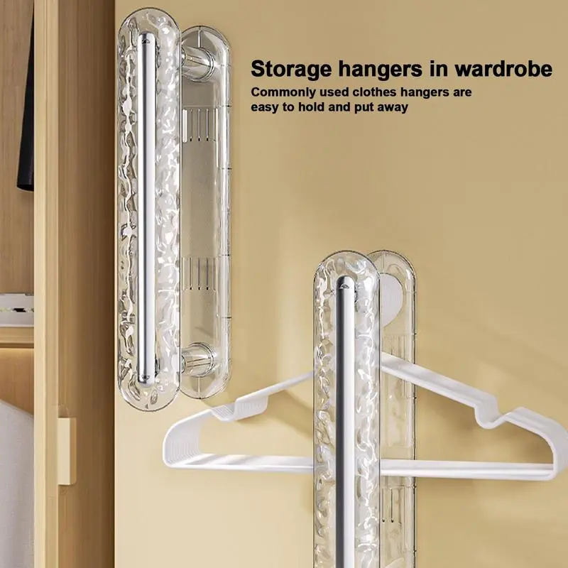 Retractable Clothes Hanger Rack Retractable Hanger Holder Laundry Room Hanger Collector Telescopic Hanger Stacker