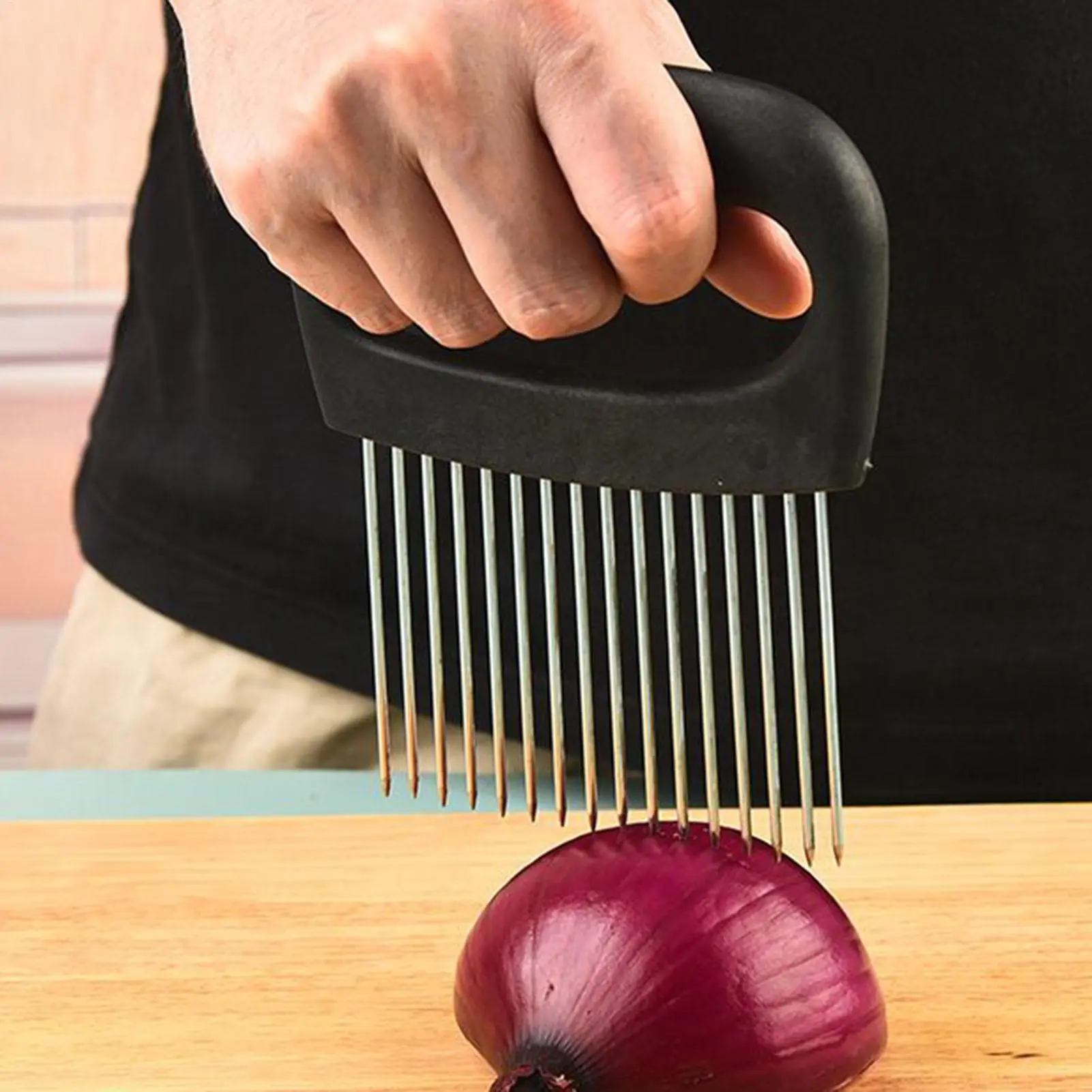 Onion Slicer Onion Cutter Holder Vegetable Chopper Manual Kitchen Gadgets Meat Tenderizer Food Chopper For Fruit Potato Tomato