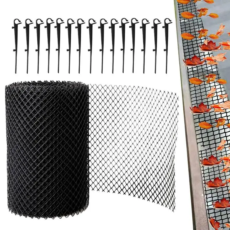 Quick-installation Drainage Ditch Netting Anti-Falling Net Mesh Strainer Filter Garden Bird Net Fence Gutter Guard From Leaves