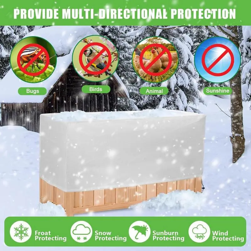 Rectangular Plant Box Cover Freeze Protection Flower Box Plant Rectangular Frost Cover Rectangular Design Plant Frost Cover
