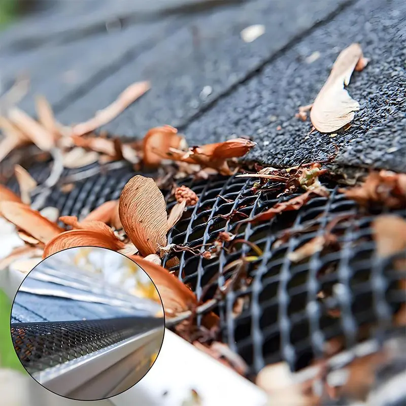 Quick-installation Drainage Ditch Netting Anti-Falling Net Mesh Strainer Filter Garden Bird Net Fence Gutter Guard From Leaves