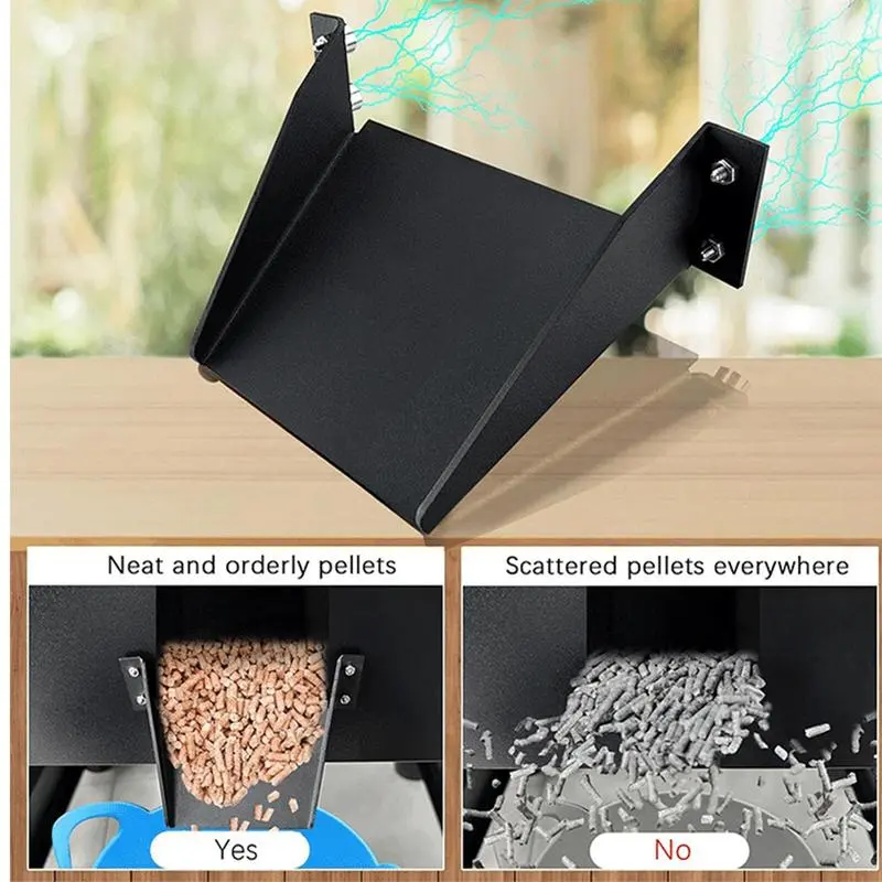 Magnetic Pellet Cleanout Chute Metal Magnetic Pellet Cleanout Chute Wear-Resistant Pellets Helper Chute Black Pellet Cleanout