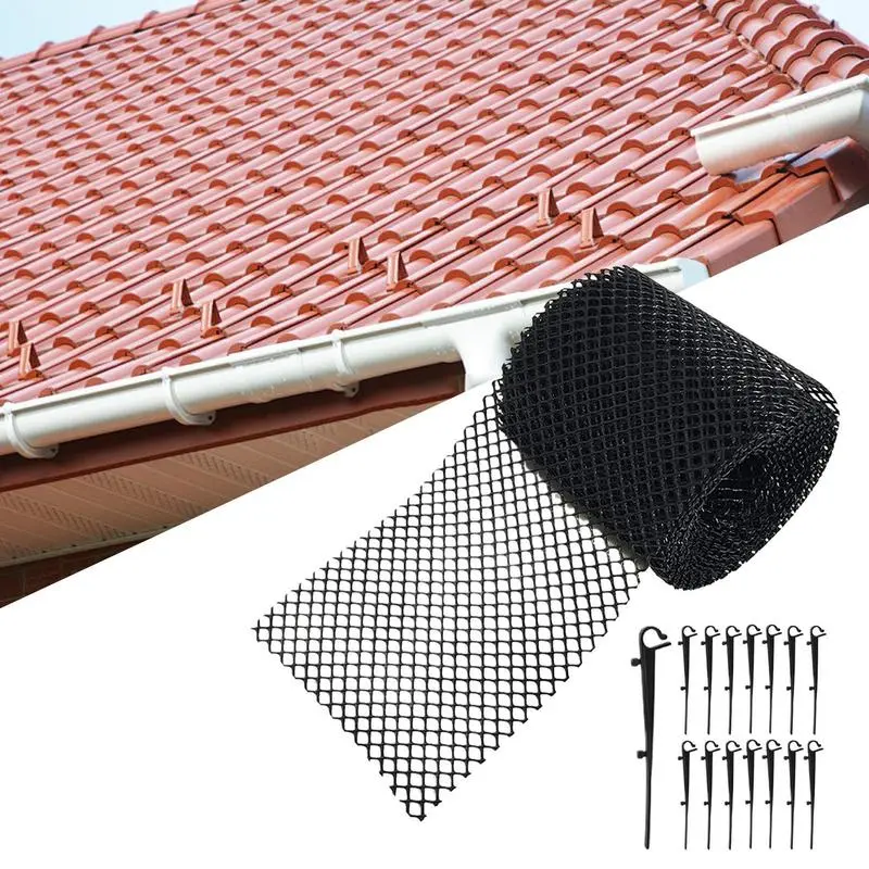 Quick-installation Drainage Ditch Netting Anti-Falling Net Mesh Strainer Filter Garden Bird Net Fence Gutter Guard From Leaves