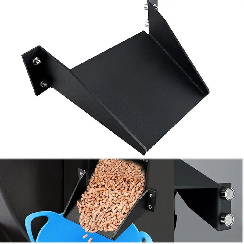 Magnetic Pellet Cleanout Chute Metal Magnetic Pellet Cleanout Chute Wear-Resistant Pellets Helper Chute Black Pellet Cleanout