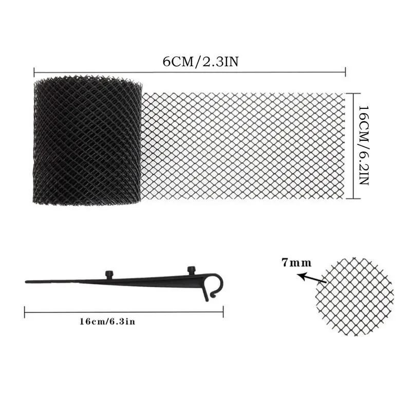 Quick-installation Drainage Ditch Netting Anti-Falling Net Mesh Strainer Filter Garden Bird Net Fence Gutter Guard From Leaves