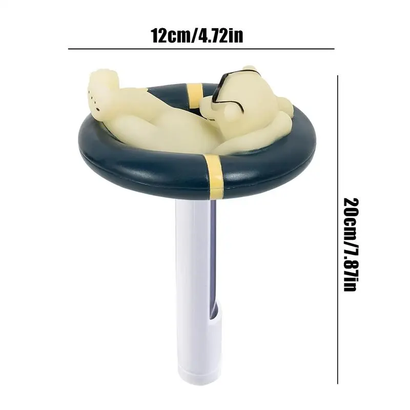 Swimming Pool Thermograph Floating Water Temperature Monitor For Pool Precision Measurement Tool Polar Bear Shape For Indoor