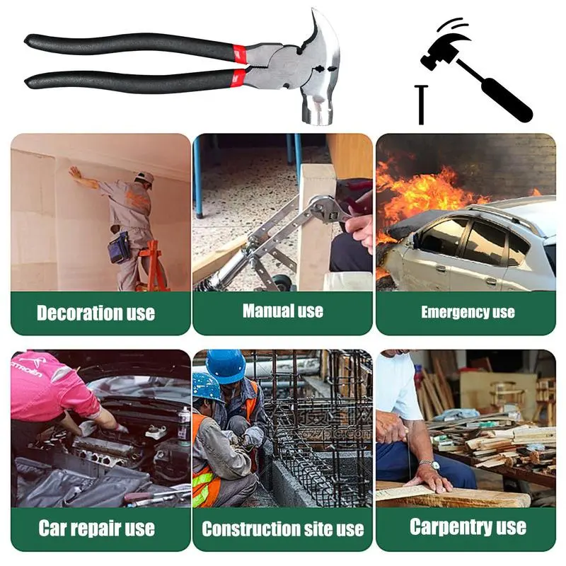 Multi-purpose fence pliers Nail removal and nail hammering pliers Horseshoe pliers Fence Nail Puller Multi Fencing Tool Hammer