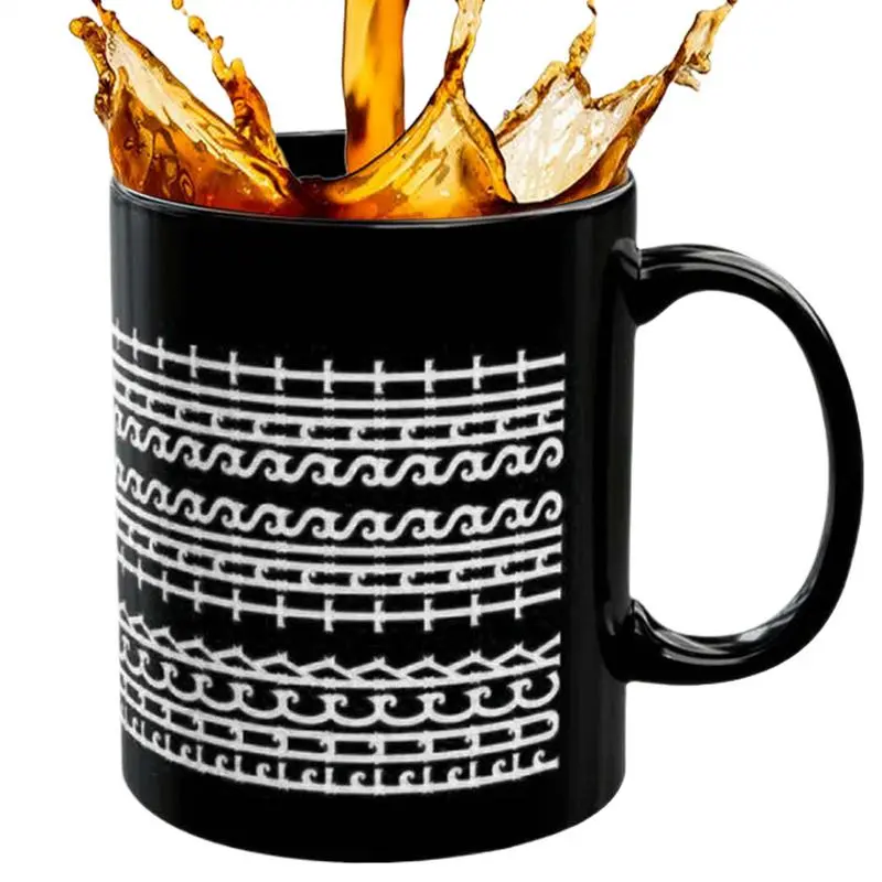 Funny Mug Novelty Drinking Mug Hiding Message Coffee Cups  Ceramic Tea Milk Drinking Containers Colorful striped mug Tea cup