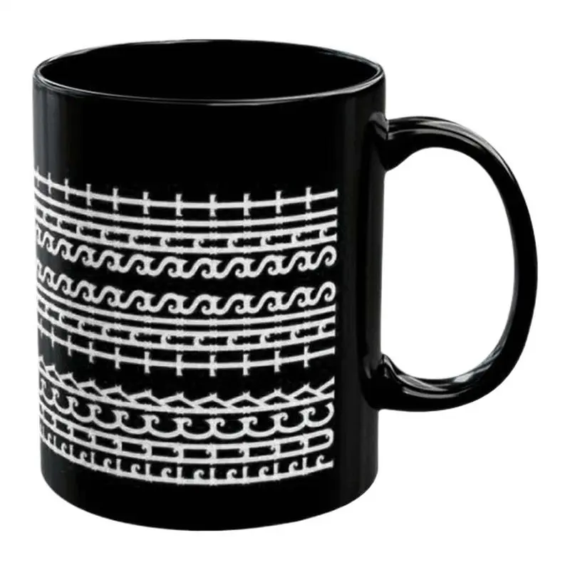 Funny Mug Novelty Drinking Mug Hiding Message Coffee Cups  Ceramic Tea Milk Drinking Containers Colorful striped mug Tea cup