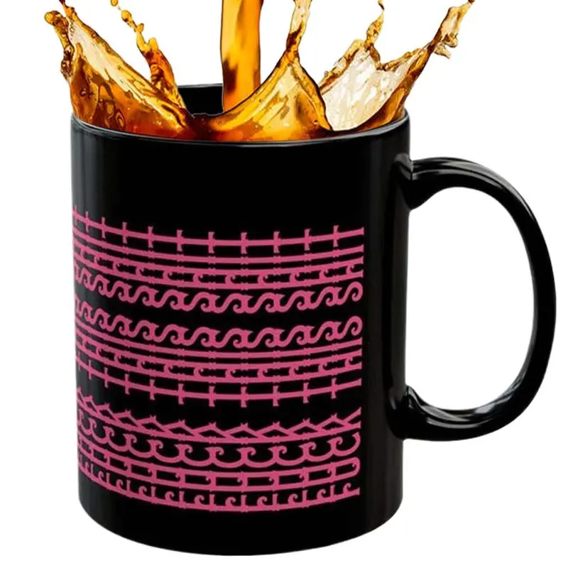 Funny Mug Novelty Drinking Mug Hiding Message Coffee Cups  Ceramic Tea Milk Drinking Containers Colorful striped mug Tea cup