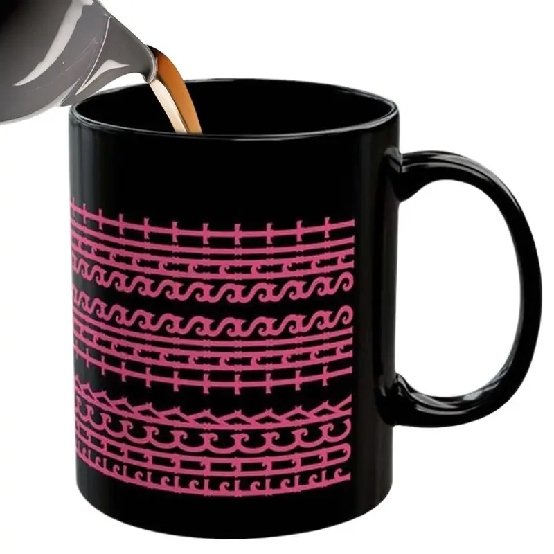 Funny Mug Novelty Drinking Mug Hiding Message Coffee Cups  Ceramic Tea Milk Drinking Containers Colorful striped mug Tea cup
