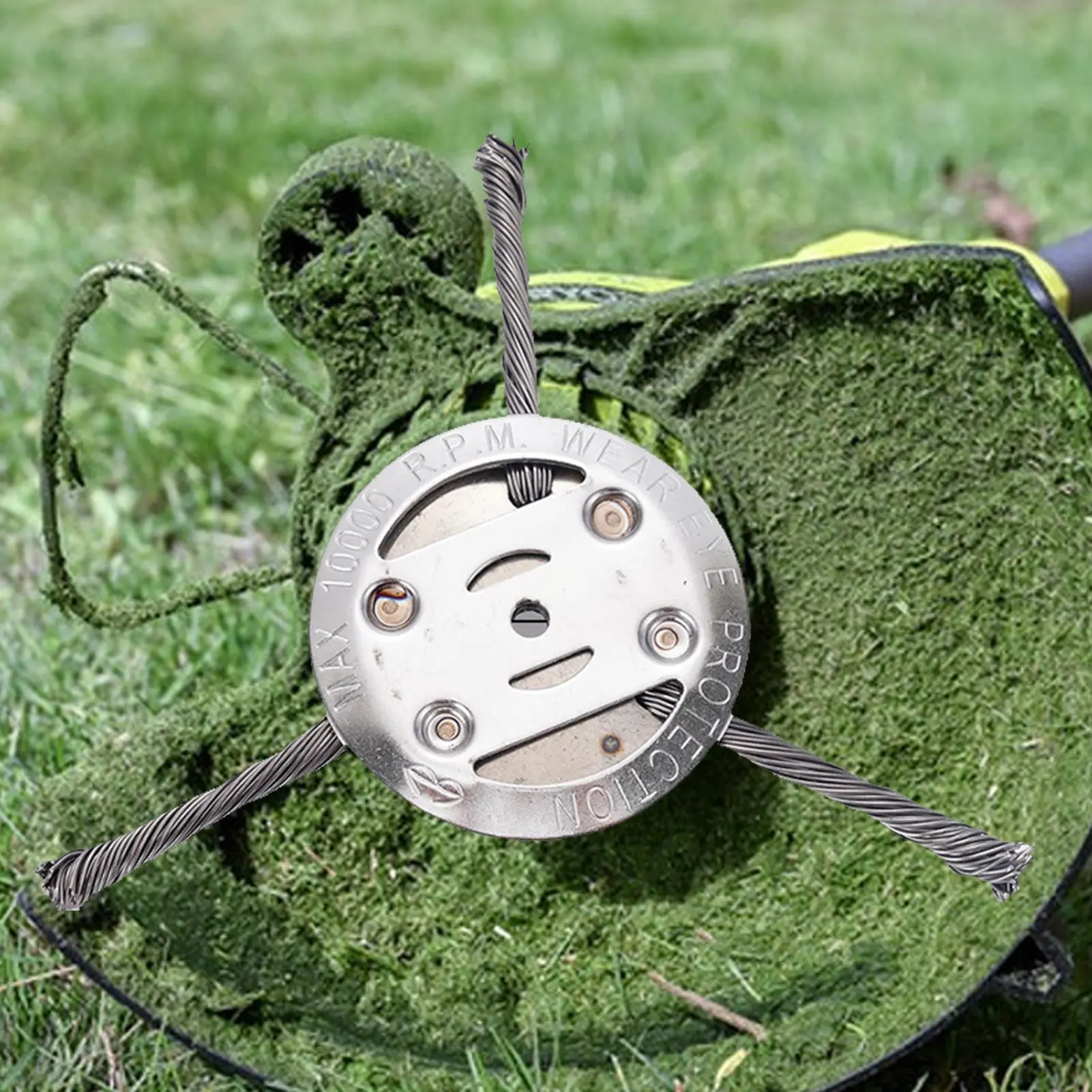 Steel Wire Grass Trimmer Head Universal Rotary Weeds Brush Cutter Head Garden Lawn Mower Brush Cutter Accessories