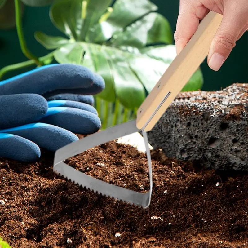 Garden Cleaning Scraper Metal Scraper Triangle Grass Weeder Weeding Hand ToolGarden Cleaning Scraper Grass scraping tool