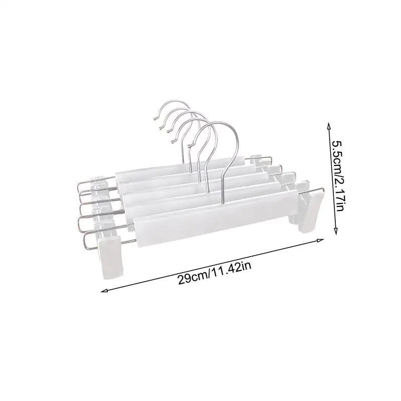 Hanger Clamps For Clothes 5X Adjustable Clip Clothes Pants Hanger Pants And Skirt Hangers Space-Saving With A 360-Degree