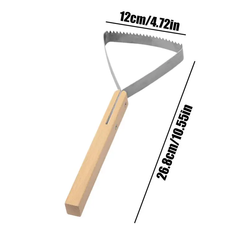 Garden Cleaning Scraper Metal Scraper Triangle Grass Weeder Weeding Hand ToolGarden Cleaning Scraper Grass scraping tool