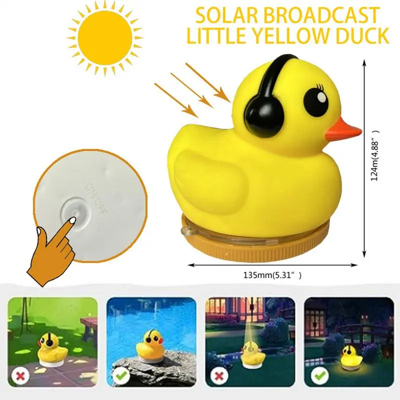 Garden Solar Lights Duck Shape Lawn Lights Outdoor Decorative LED Lamp For Yard Pathway Backyard Decoration Lighting Device