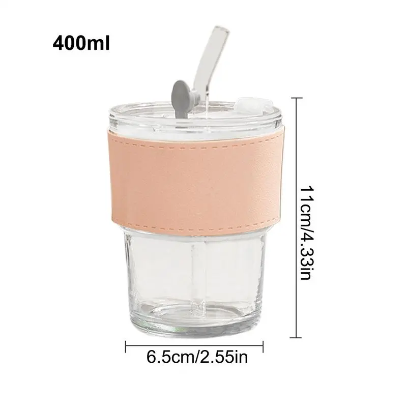 Portable Glass Cup Multifunctional Leak-Proof Drinking Mugs 400ml Heat Proof Drinkware Outdoor Drinking Cups For Camping Picnics