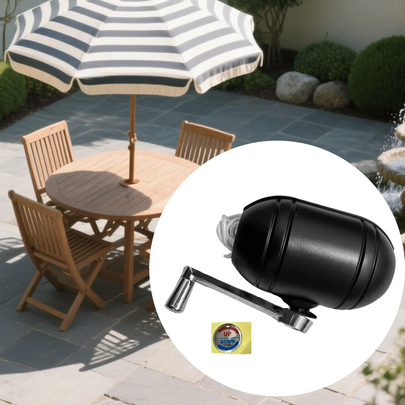 Patio Umbrella Replacement Parts Garden Parasol Parts Hand Cranked Long-Lasting Middle Column Umbrella For Balcony Pool Picnic