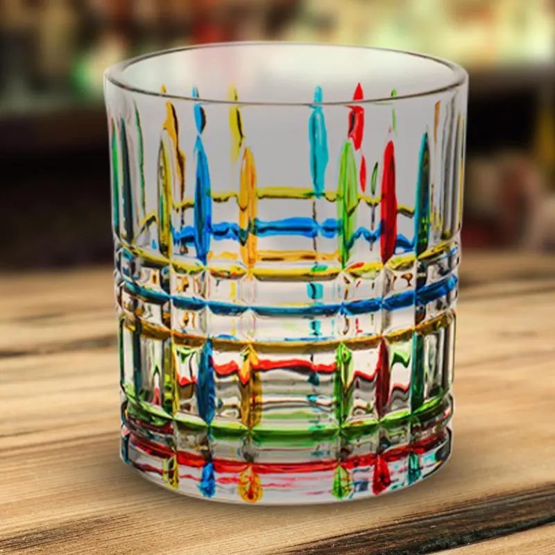 Iced Coffee Glass Hand Painted Drinking Glasses Tumbler Reusable Mug Aesthetic Bar Beer Glass Mug Juice Cup Milk Water Cup