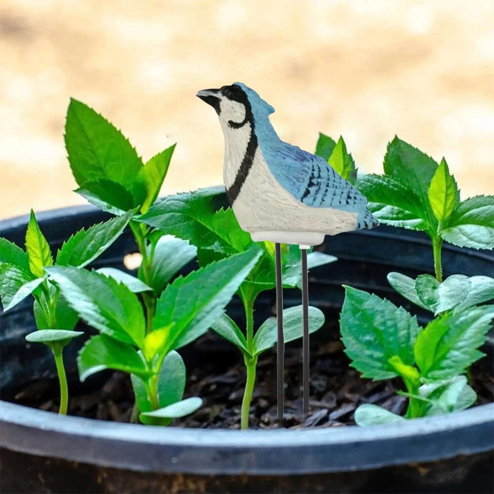 Soil Moisture Meter Bird-Shaped Moisture Reader For Plants Resin Garden Decoration Intelligent Plant Hygrometer For Agriculture