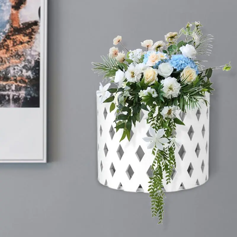Wall Planter 3D Printed Succulent Pots Boho Orchids Flower Pot Wall Mount Basket Hanging Bucket Pots Window Flower Plant Holder