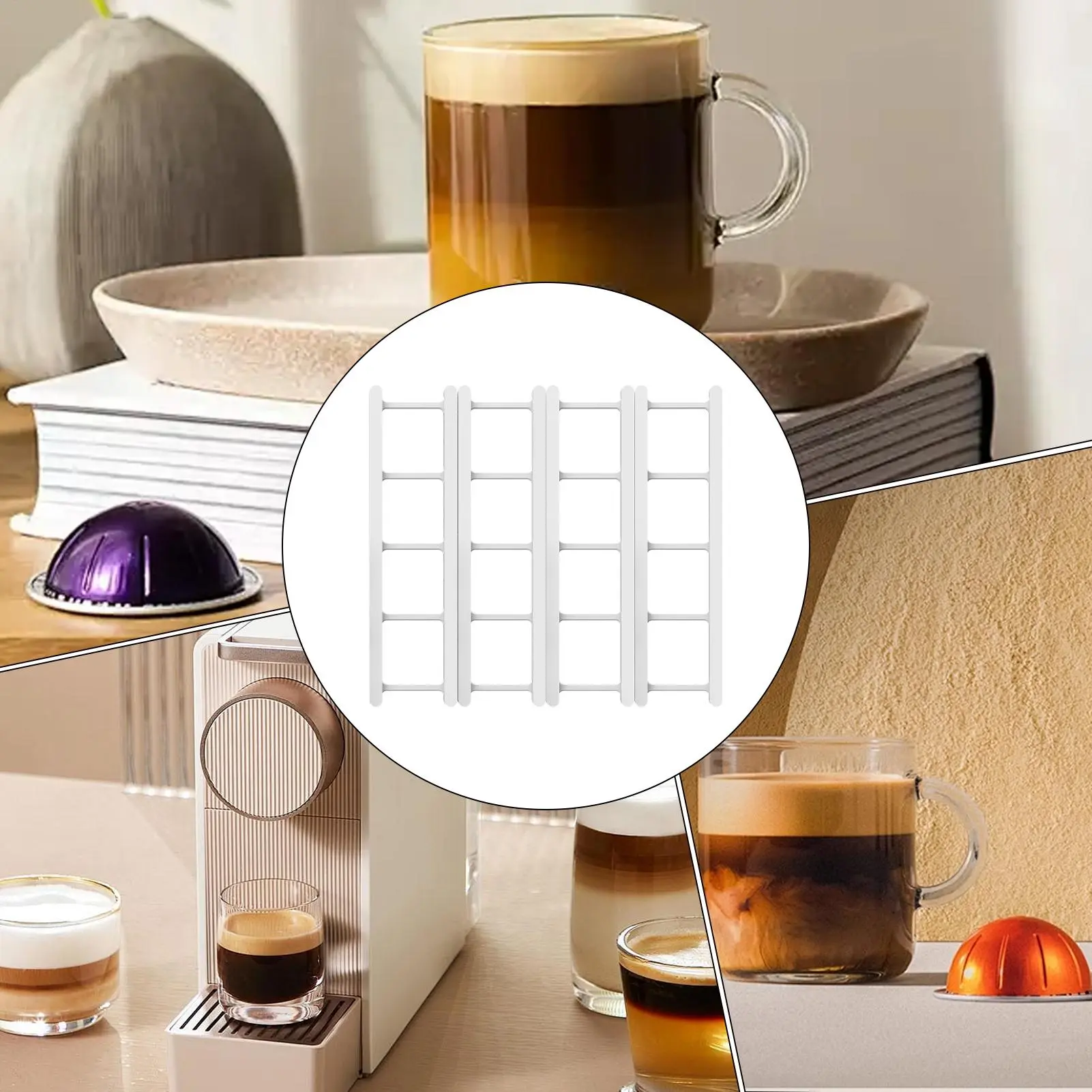Coffee Pod Organizer Coffee Pods Stand Rack Organizer 20-Grid Space Saving Kitchen Organization Stand Rack For Cabinet Doors