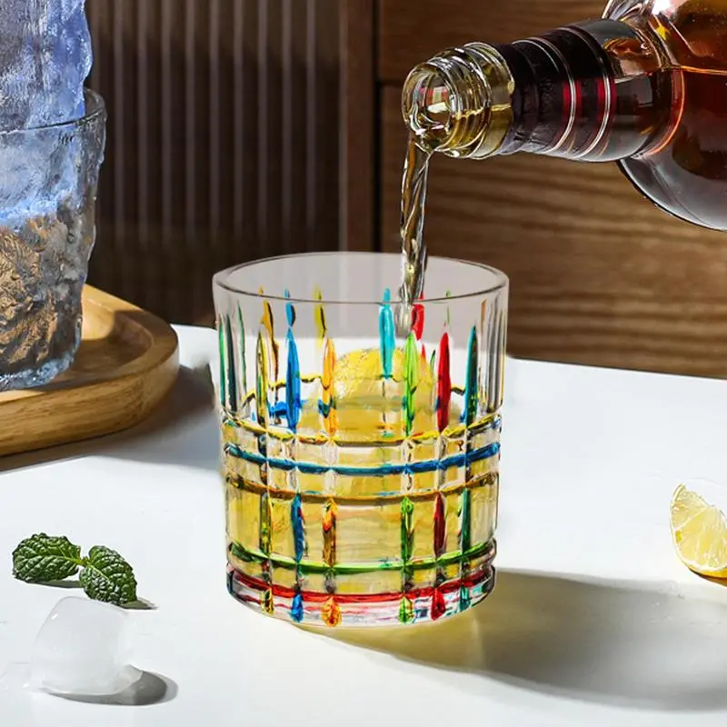 Iced Coffee Glass Hand Painted Drinking Glasses Tumbler Reusable Mug Aesthetic Bar Beer Glass Mug Juice Cup Milk Water Cup
