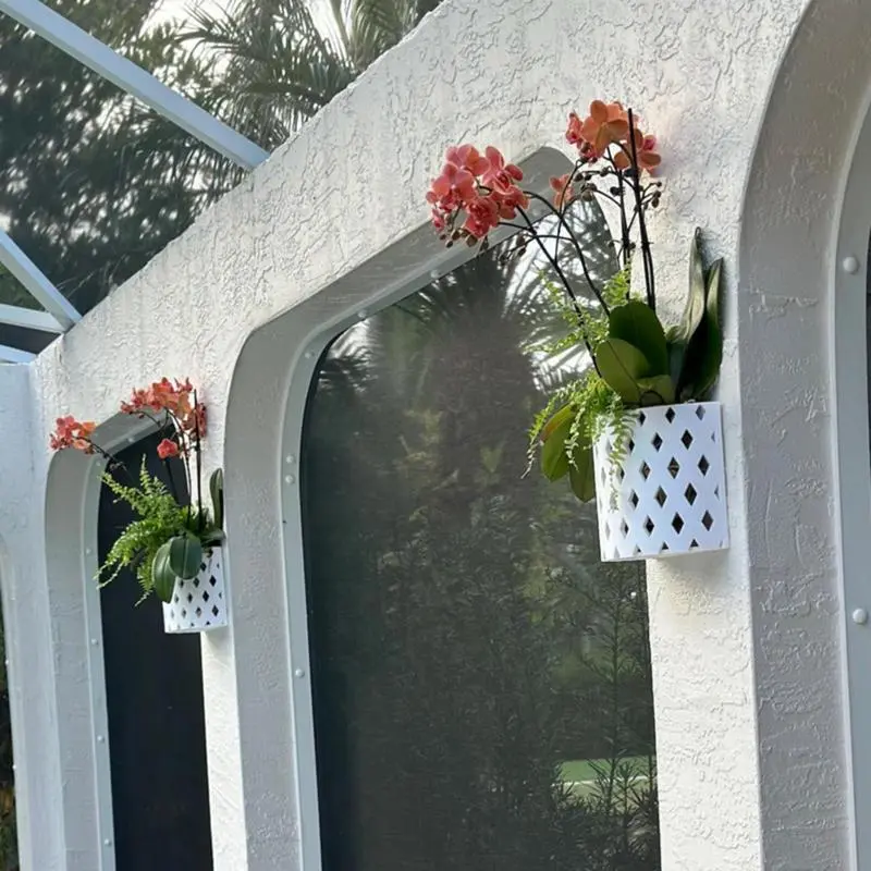 Wall Planter 3D Printed Succulent Pots Boho Orchids Flower Pot Wall Mount Basket Hanging Bucket Pots Window Flower Plant Holder