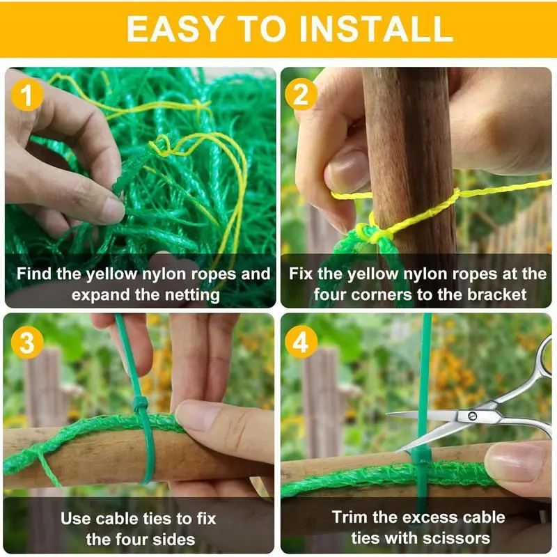 Netting For Climbing Plants 78.74x118.11 Inches Cucumber Garden Netting Fruit Growth Protection Flower Support Net For Vegetable