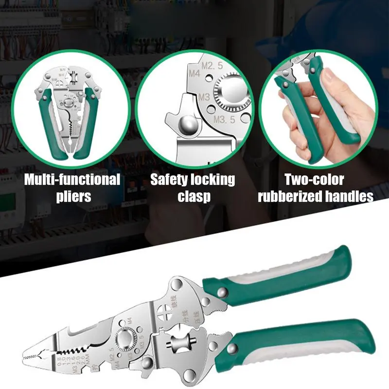 Wire Stripper Wire Crimper cutting wire crimping electrician pliers Multifunctional Specific Cable Cutter wiring pulling pliers